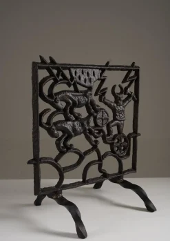 Skandinavischer Mid-Century Kaminschirm Olle Hermansson zugeschrieben, 1960er