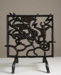 Skandinavischer Mid-Century Kaminschirm Olle Hermansson zugeschrieben, 1960er