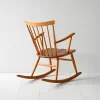 Skandinavischer Schaukelstuhl aus Buche & Teak, 1960er