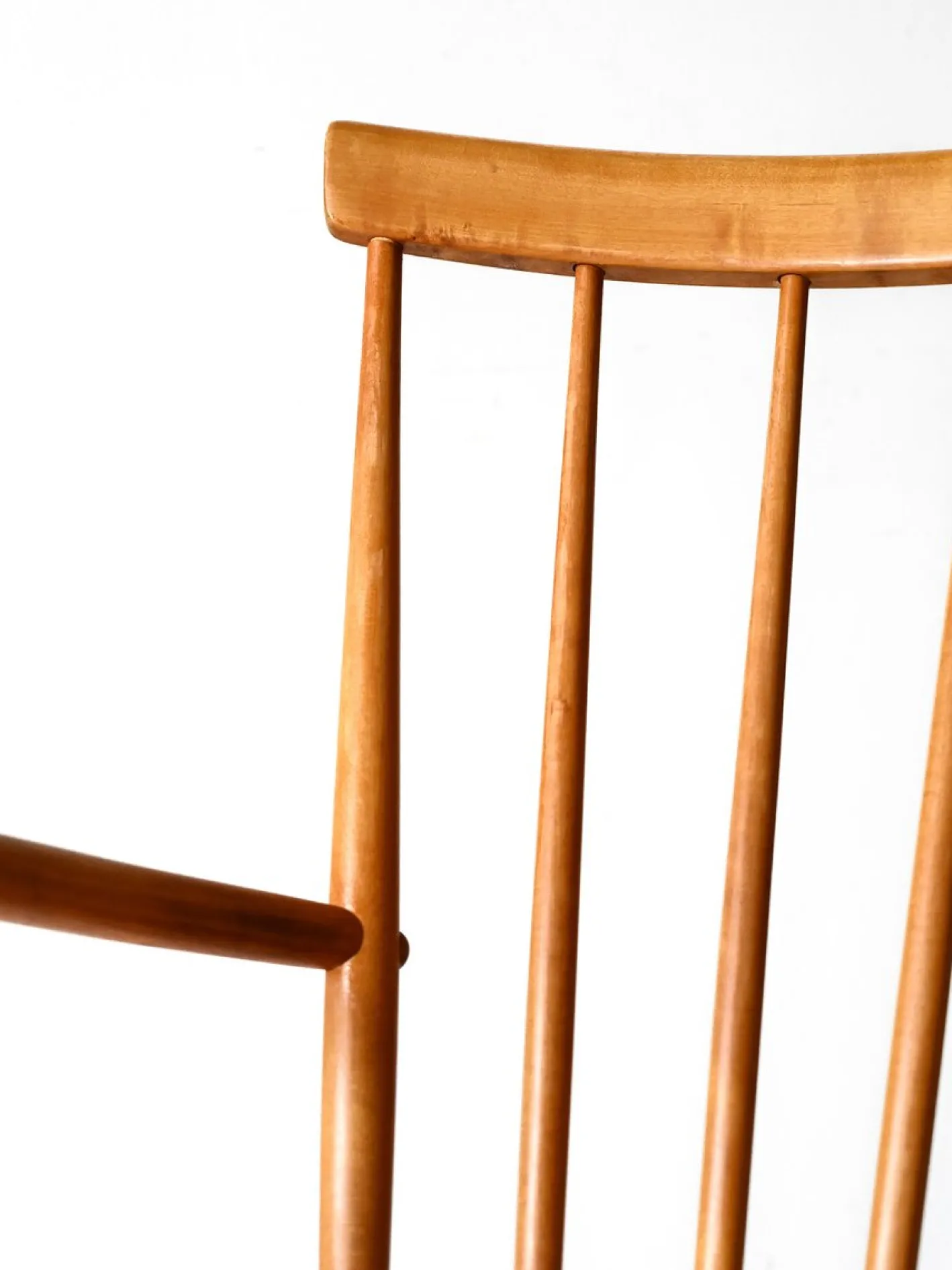 Skandinavischer Schaukelstuhl aus Buche & Teak, 1960er