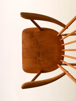 Skandinavischer Schaukelstuhl aus Buche & Teak, 1960er