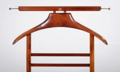 Skandinavischer Vintage Stummer Diener aus gebeizter Buche, 1960er
