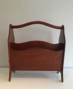 Skandinavischer Zeitschriftenständer aus Teak, 1970er