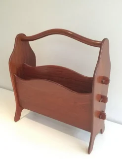 Skandinavischer Zeitschriftenständer aus Teak, 1970er