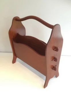 Skandinavischer Zeitschriftenständer aus Teak, 1970er