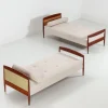 Skandinavisches Daybed aus Teak und Rohr, Dänemark, 1960