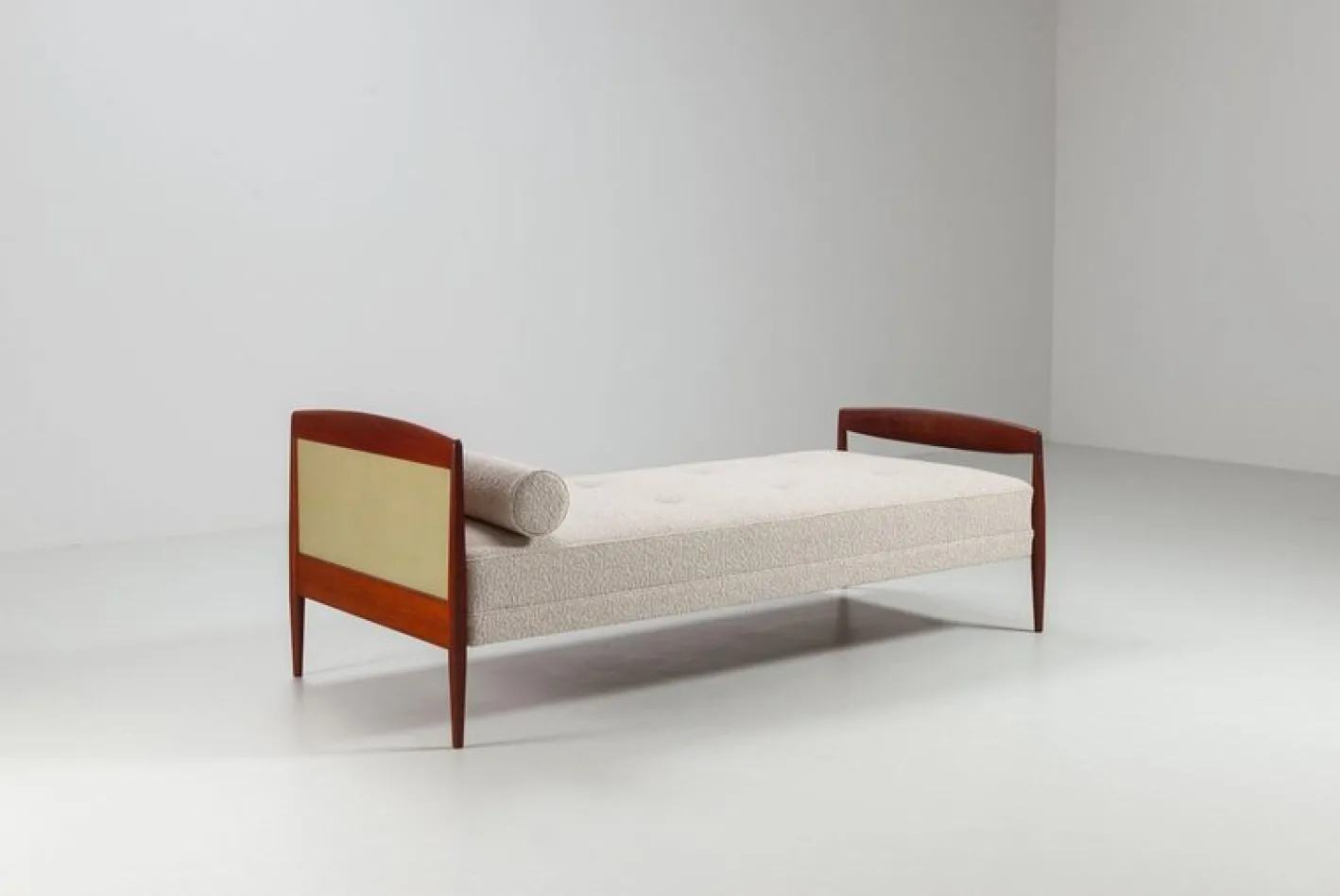 Skandinavisches Daybed aus Teak und Rohr, Dänemark, 1960