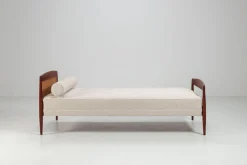 Skandinavisches Daybed aus Teak und Rohr, Dänemark, 1960
