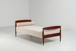 Skandinavisches Daybed aus Teak und Rohr, Dänemark, 1960