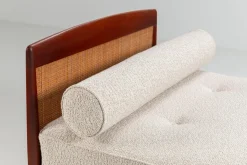Skandinavisches Daybed aus Teak und Rohr, Dänemark, 1960