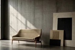 Skandinavisches Mid-Century Modern Zwei-Sitzer Grace Sofa in Braunem Stoff von Ikea, 1961
