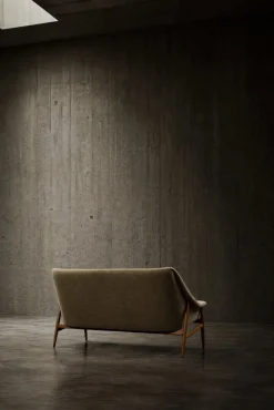Skandinavisches Mid-Century Modern Zwei-Sitzer Grace Sofa in Braunem Stoff von Ikea, 1961