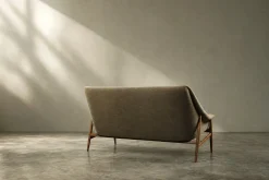Skandinavisches Mid-Century Modern Zwei-Sitzer Grace Sofa in Braunem Stoff von Ikea, 1961