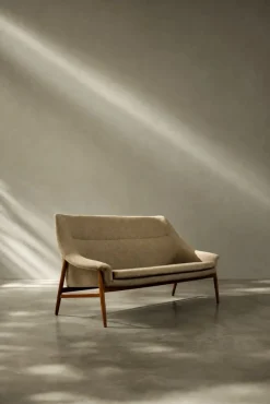 Skandinavisches Mid-Century Modern Zwei-Sitzer Grace Sofa in Braunem Stoff von Ikea, 1961
