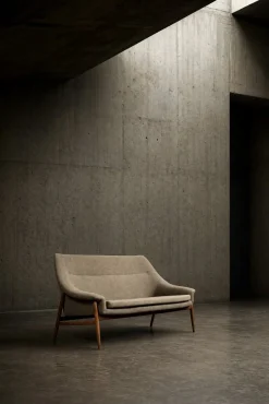 Skandinavisches Mid-Century Modern Zwei-Sitzer Grace Sofa in Braunem Stoff von Ikea, 1961