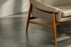 Skandinavisches Mid-Century Modern Zwei-Sitzer Grace Sofa in Braunem Stoff von Ikea, 1961