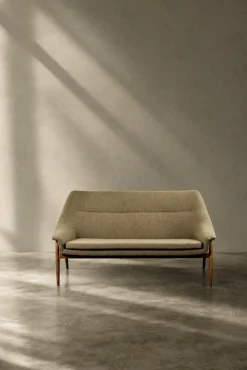 Skandinavisches Mid-Century Modern Zwei-Sitzer Grace Sofa in Braunem Stoff von Ikea, 1961
