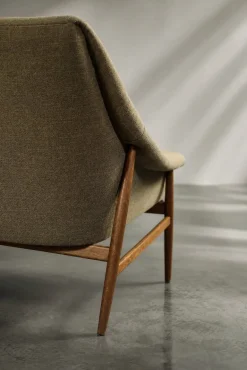 Skandinavisches Mid-Century Modern Zwei-Sitzer Grace Sofa in Braunem Stoff von Ikea, 1961