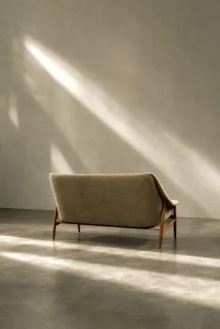 Skandinavisches Mid-Century Modern Zwei-Sitzer Grace Sofa in Braunem Stoff von Ikea, 1961