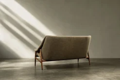 Skandinavisches Mid-Century Modern Zwei-Sitzer Grace Sofa in Braunem Stoff von Ikea, 1961