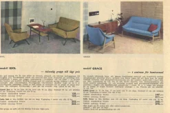 Skandinavisches Mid-Century Modern Zwei-Sitzer Grace Sofa in Braunem Stoff von Ikea, 1961