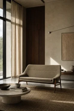 Skandinavisches Mid-Century Modern Zwei-Sitzer Grace Sofa in Braunem Stoff von Ikea, 1961