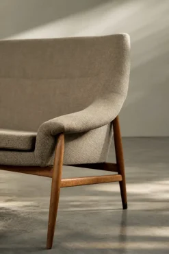Skandinavisches Mid-Century Modern Zwei-Sitzer Grace Sofa in Braunem Stoff von Ikea, 1961