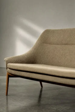 Skandinavisches Mid-Century Modern Zwei-Sitzer Grace Sofa in Braunem Stoff von Ikea, 1961