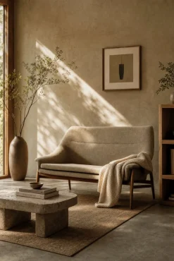 Skandinavisches Mid-Century Modern Zwei-Sitzer Grace Sofa in Braunem Stoff von Ikea, 1961