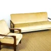 Skandinavisches Vintage Samt Sofa & Sessel, 1960er, 2er Set