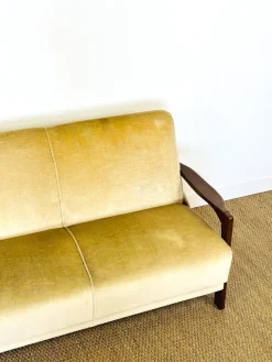 Skandinavisches Vintage Samt Sofa & Sessel, 1960er, 2er Set