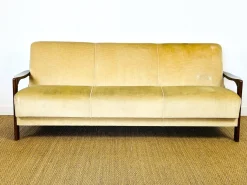Skandinavisches Vintage Samt Sofa & Sessel, 1960er, 2er Set