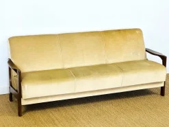 Skandinavisches Vintage Samt Sofa & Sessel, 1960er, 2er Set