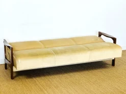 Skandinavisches Vintage Samt Sofa & Sessel, 1960er, 2er Set