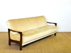 Skandinavisches Vintage Samt Sofa & Sessel, 1960er, 2er Set