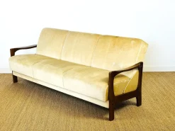 Skandinavisches Vintage Samt Sofa & Sessel, 1960er, 2er Set