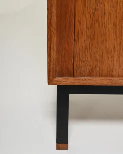 Skandinavisches Vintage Sideboard aus Eiche mit Rolltür, 1960er