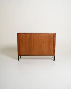 Skandinavisches Vintage Sideboard aus Eiche mit Rolltür, 1960er
