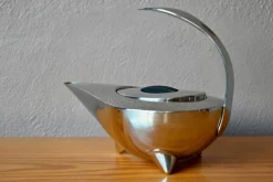 Skandinavische Tekana Teekanne aus versilbertem Edelstahl von C. Jörgensen für Bodum