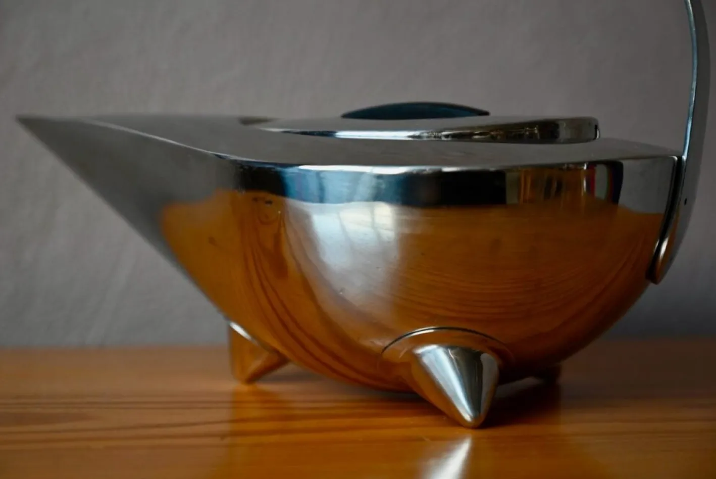 Skandinavische Tekana Teekanne aus versilbertem Edelstahl von C. Jörgensen für Bodum