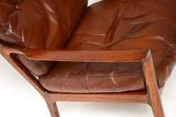 Skandinavische Vintage Ledersessel von Frederik Kayser, 1960er, 2er Set