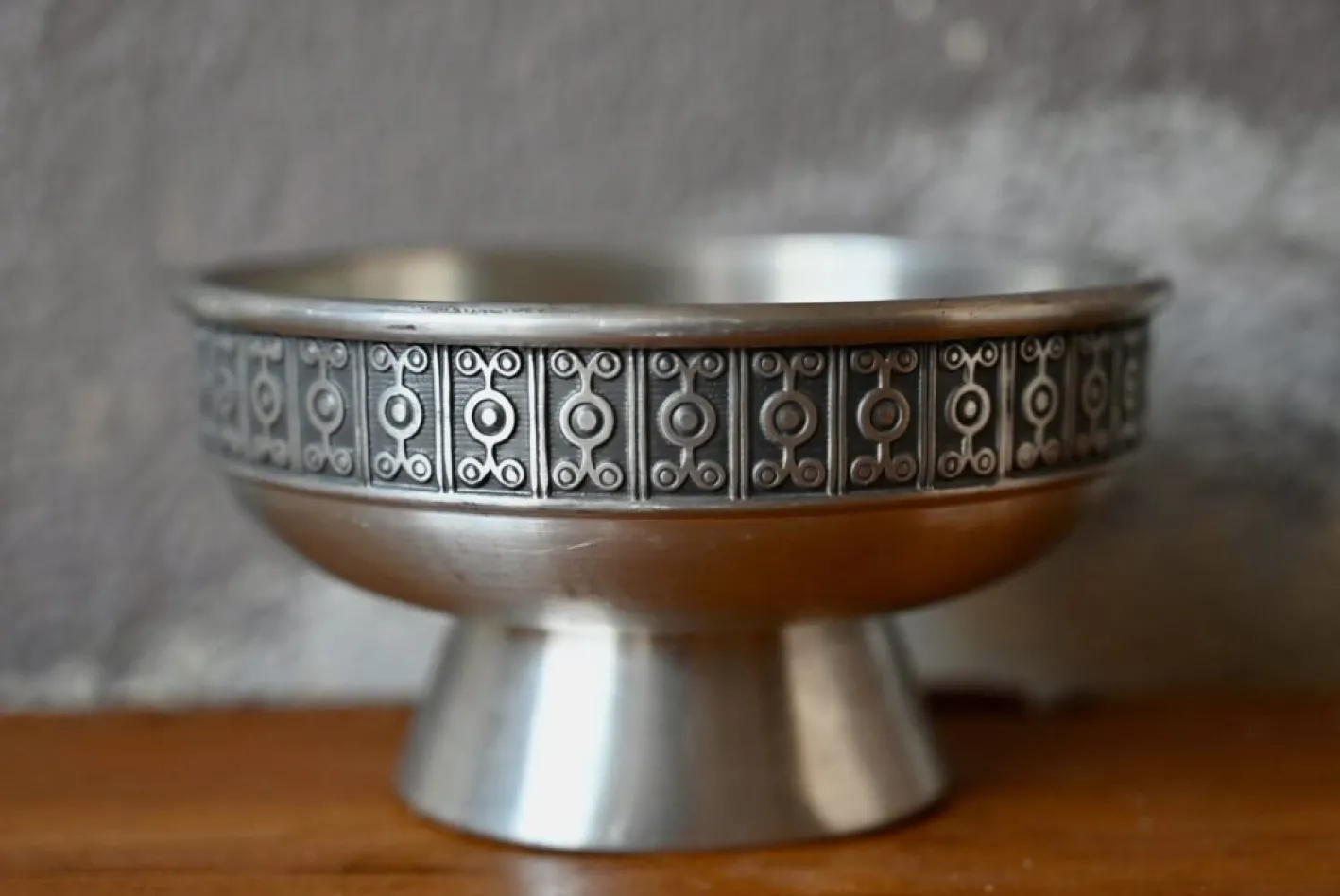 Skandinavische Zinn Tasse und Vase aus Zinn von Haugrud, Norwegen, 2er Set