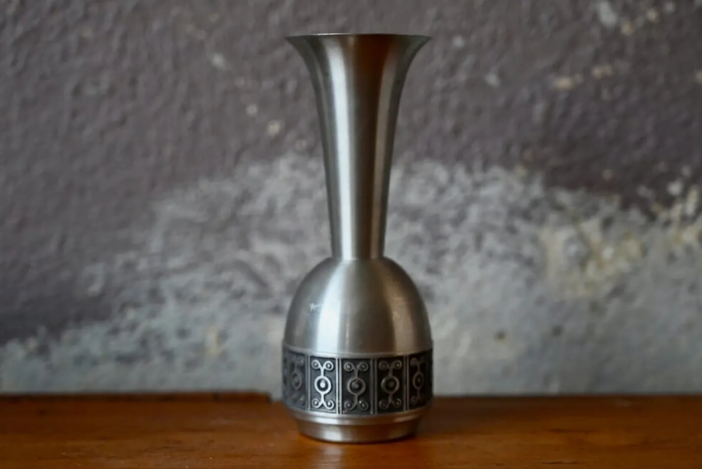 Skandinavische Zinn Tasse und Vase aus Zinn von Haugrud, Norwegen, 2er Set