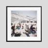 Skiers at Verbier Oversize C Print in Schwarz von Slim Aarons