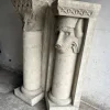 Skulpturale Gipssäulen von Walter De Buck, 2 . Set
