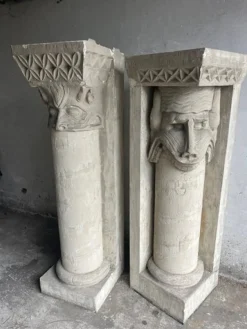 Skulpturale Gipssäulen von Walter De Buck, 2 . Set