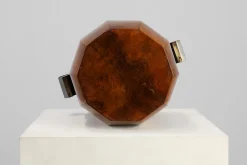 Skulpturaler Art Deco Eiskübel aus Wurzelholz, Frankreich, 1925