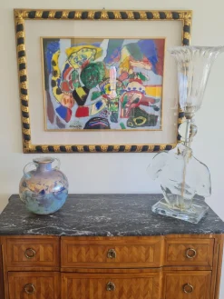 Skulpturaler Vintage Tischlampen aus Muranoglas, 1960er, 2er Set