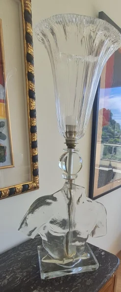 Skulpturaler Vintage Tischlampen aus Muranoglas, 1960er, 2er Set