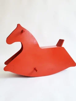Skulpturales Schweizer Mid-Century Modern Schaukelpferd, 1960er